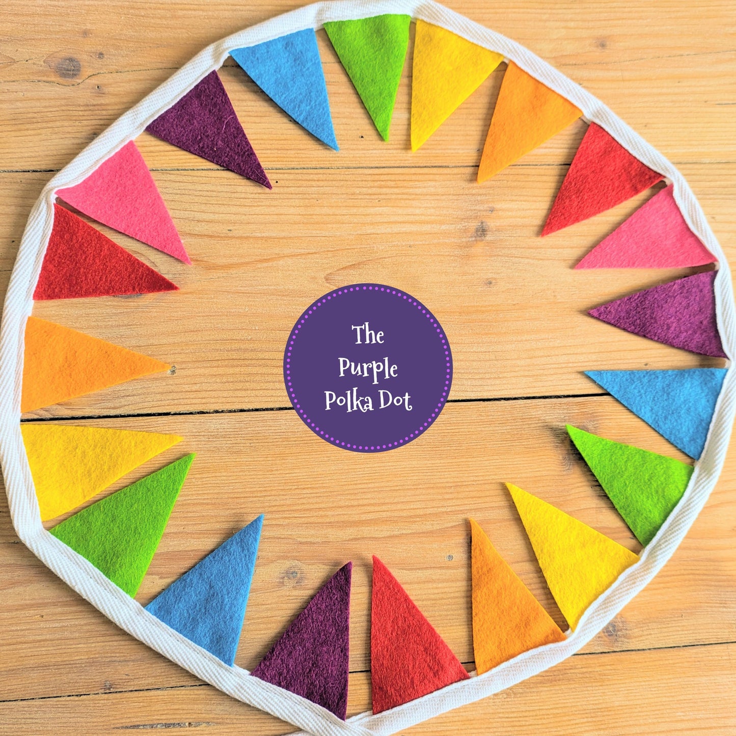 Rainbow felt mini bunting