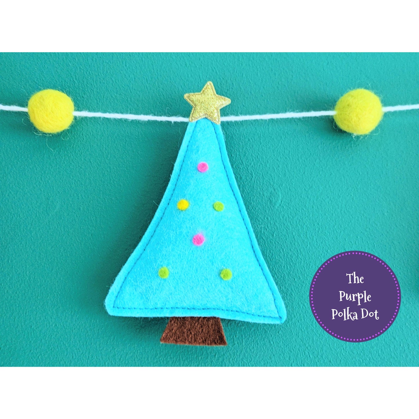 Christmas tree felt garland