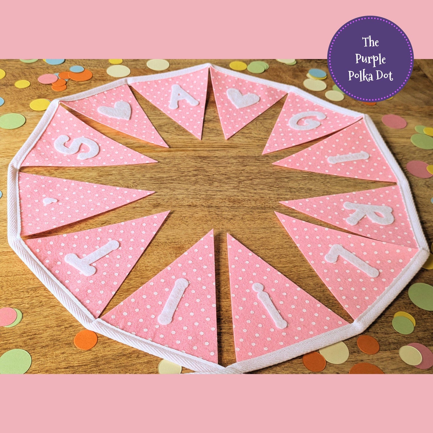 It's a girl banner, baby shower bunting, baby girl announcement sign, gender reveal garland, pink baby shower party decor, new baby banner