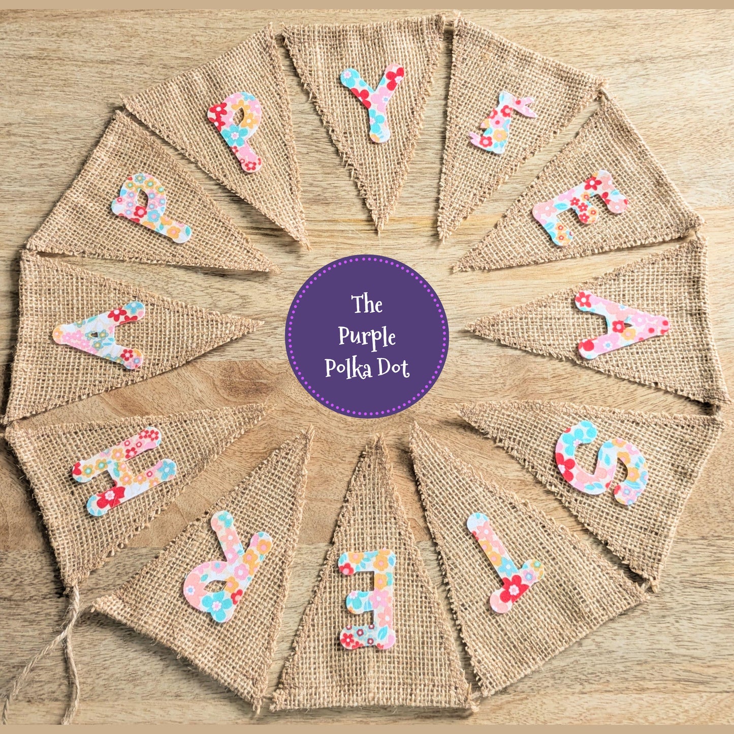 Happy Easter hessian bunting