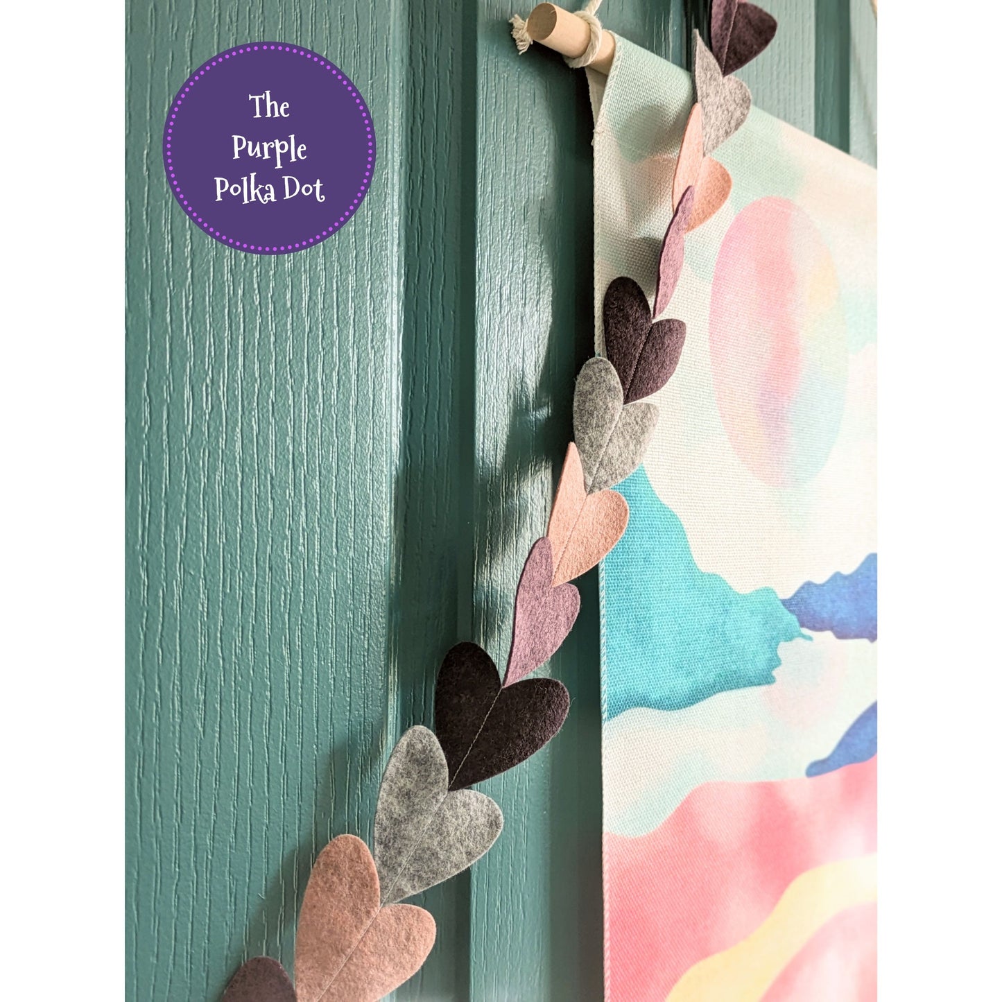 Heart felt garland