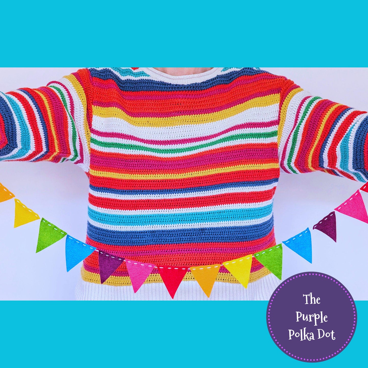 Felt rainbow mini bunting, colourful fabric banner, bright party mini flags, birthday party garland, cake smash photo prop, custom length