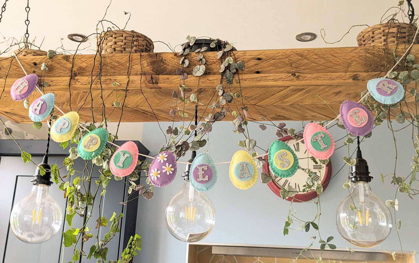 Happy Easter Felt egg garland