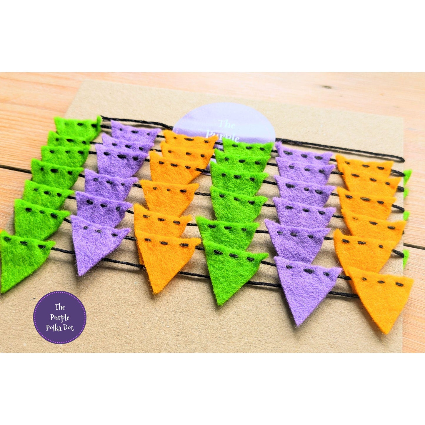 Halloween felt mini bunting garland