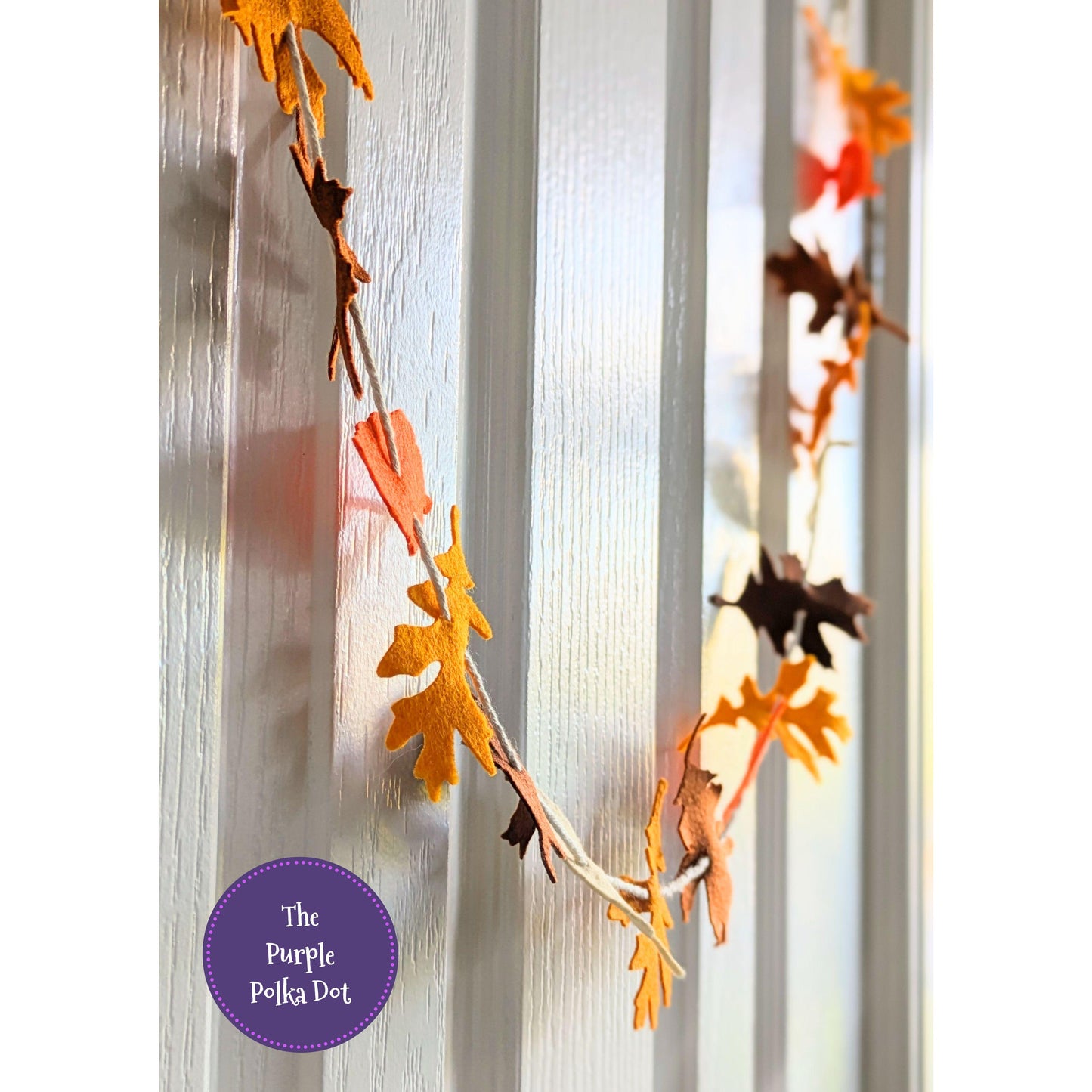 Autumn felt leaves garland