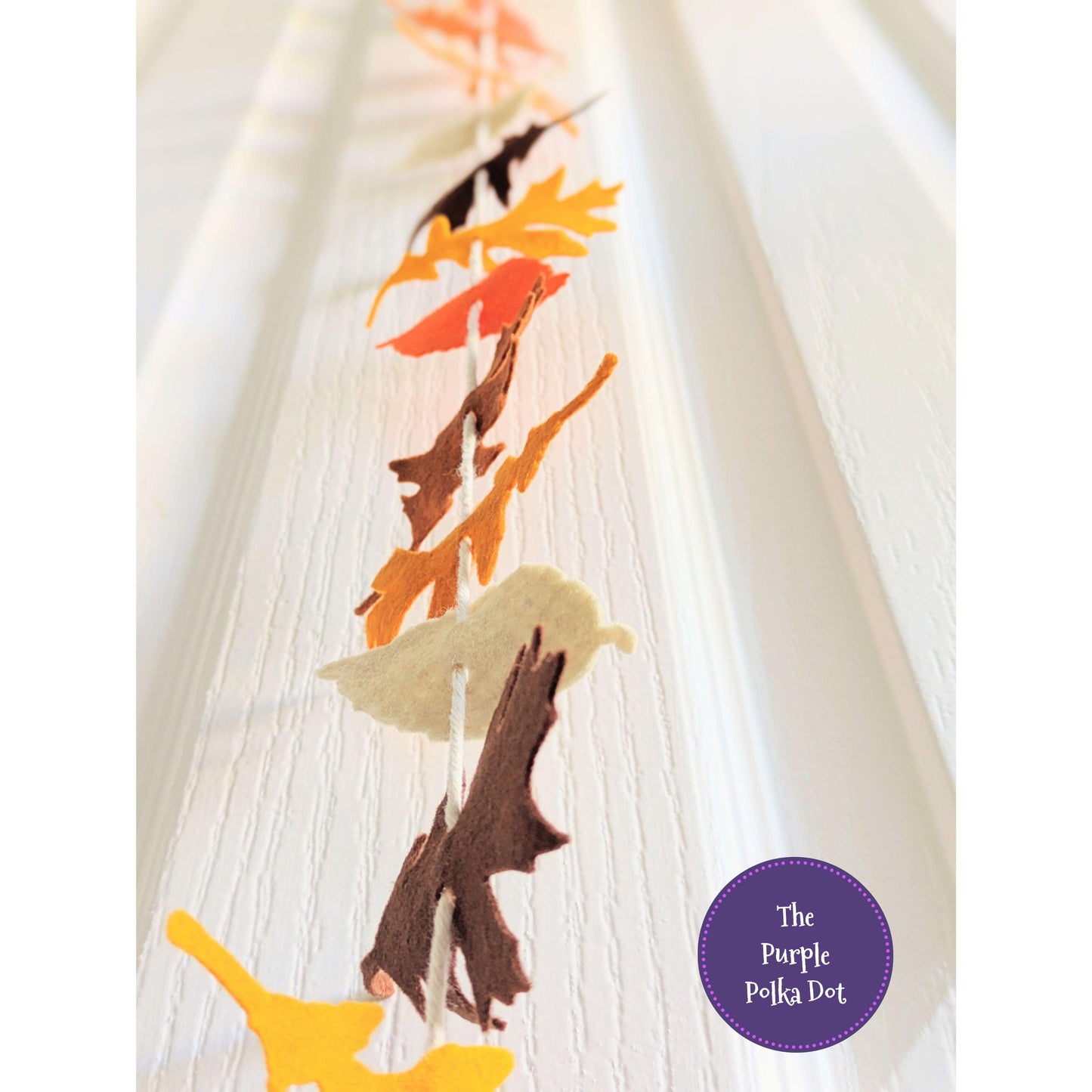 Autumn felt leaves garland