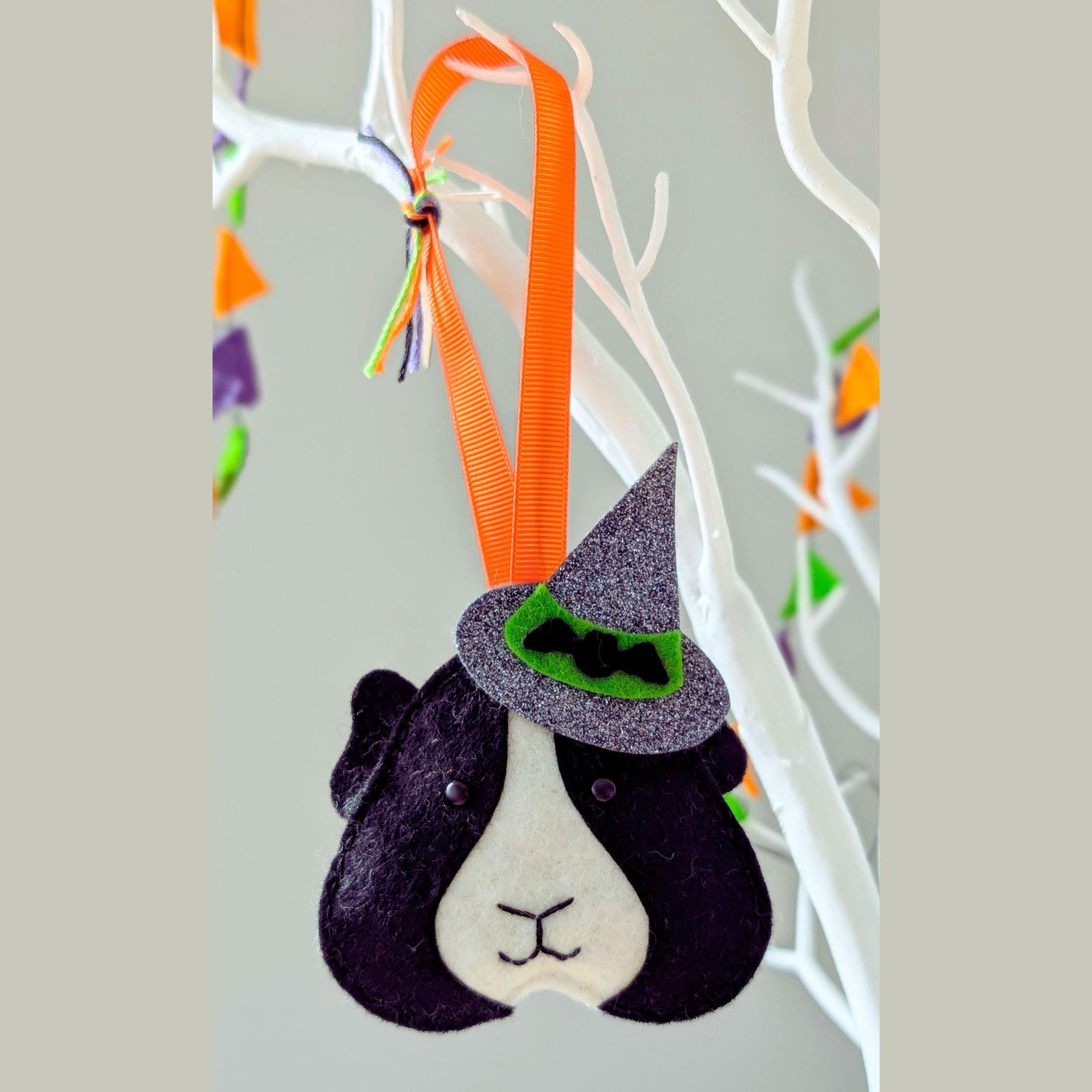 Felt Guinea Pig Halloween Hanging Decoration in Assorted Colours
