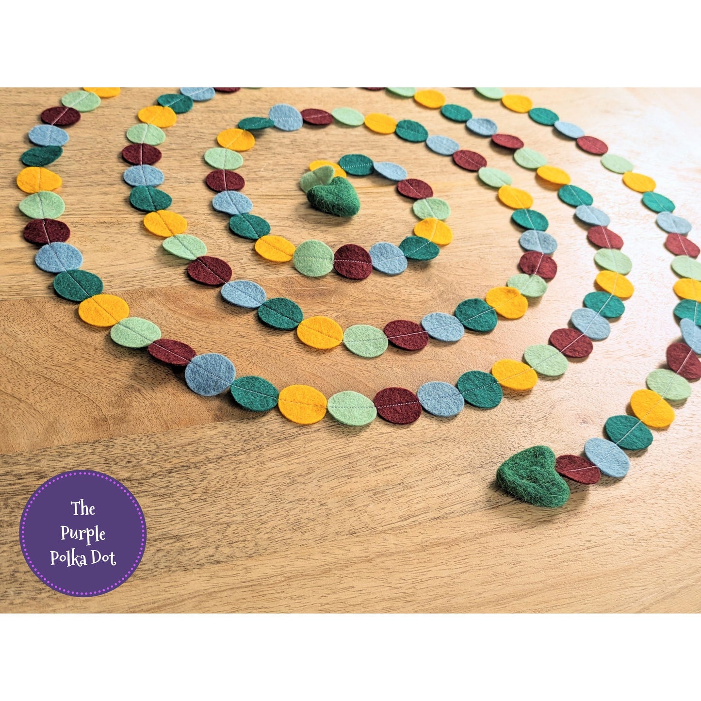 Emma Bridgewater Polka Dot inspired felt circle garland