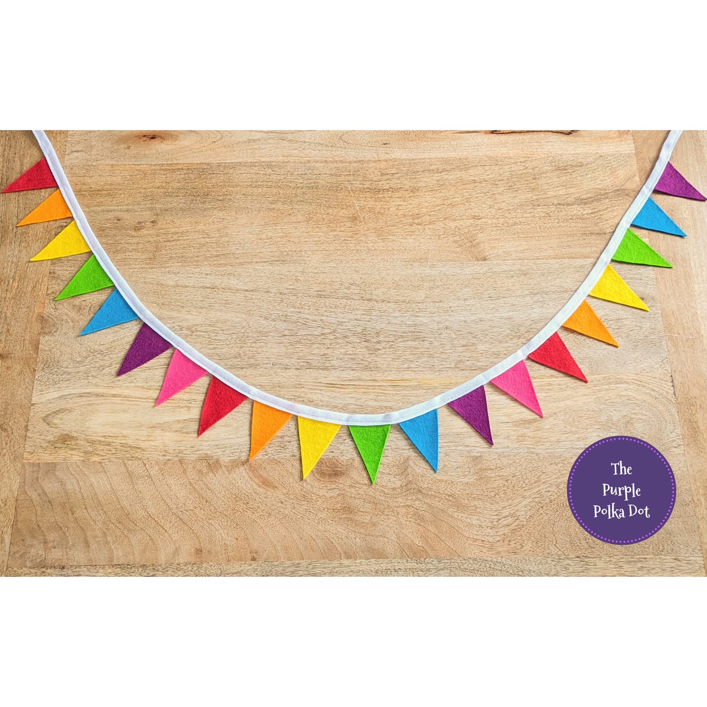 Rainbow felt mini bunting
