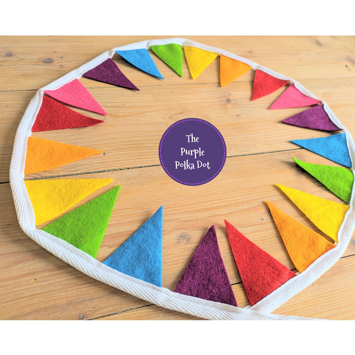 Rainbow felt mini bunting