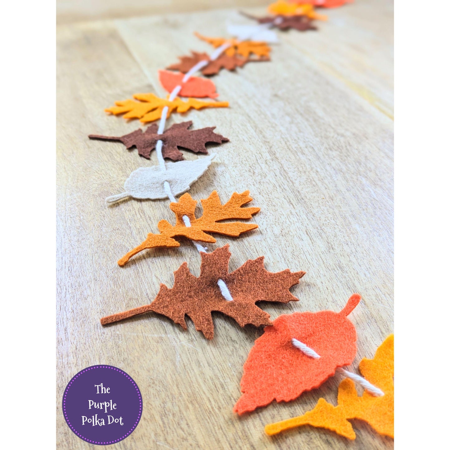 Autumn felt leaves garland