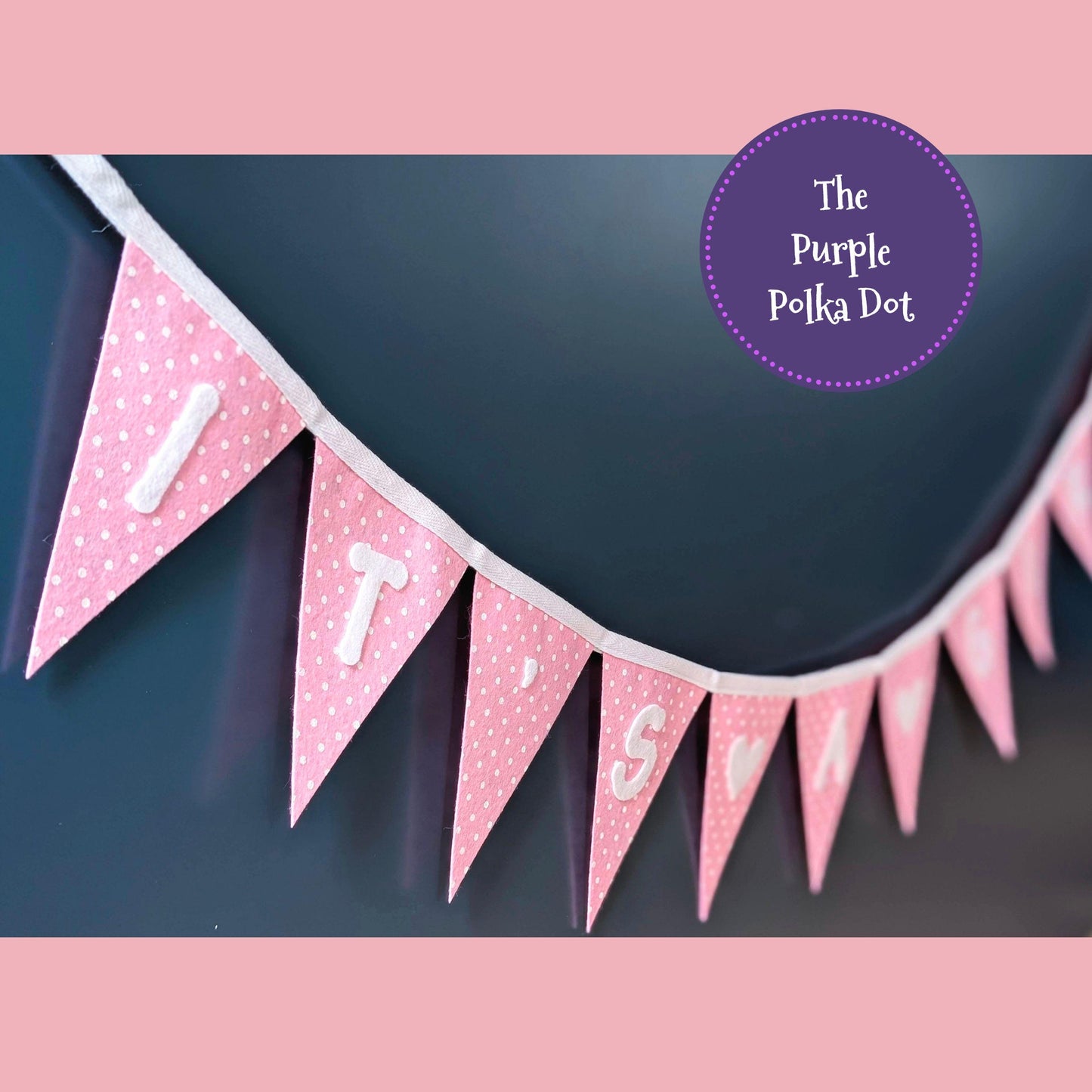It's a girl banner, baby shower bunting, baby girl announcement sign, gender reveal garland, pink baby shower party decor, new baby banner