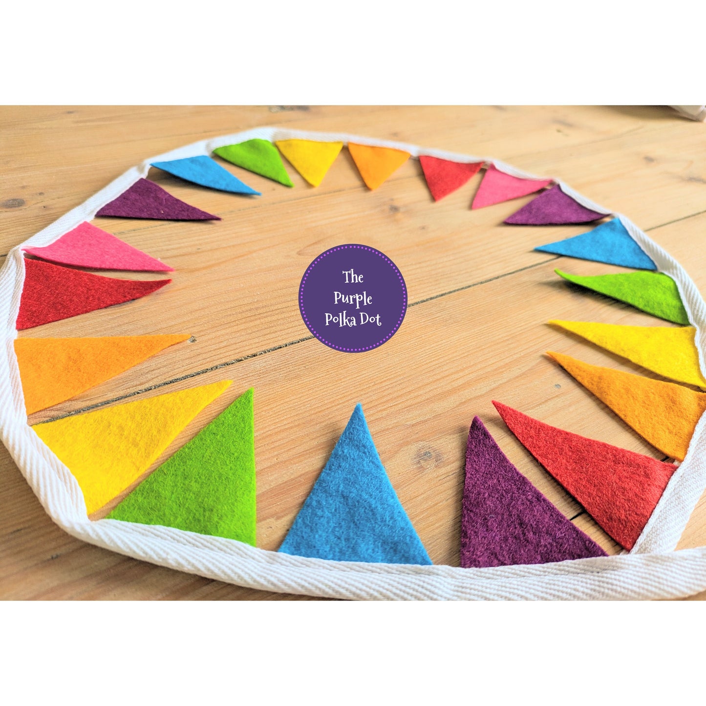 Rainbow felt mini bunting