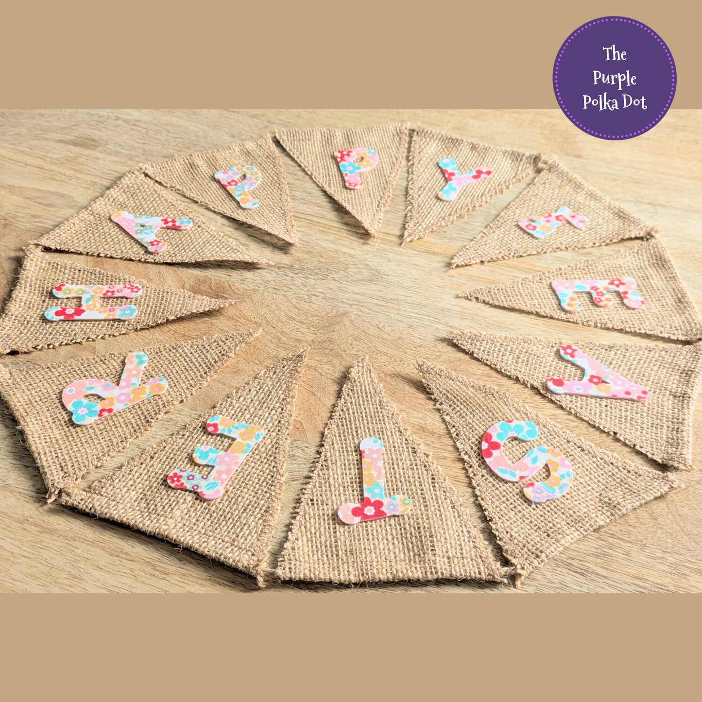 Happy Easter hessian bunting