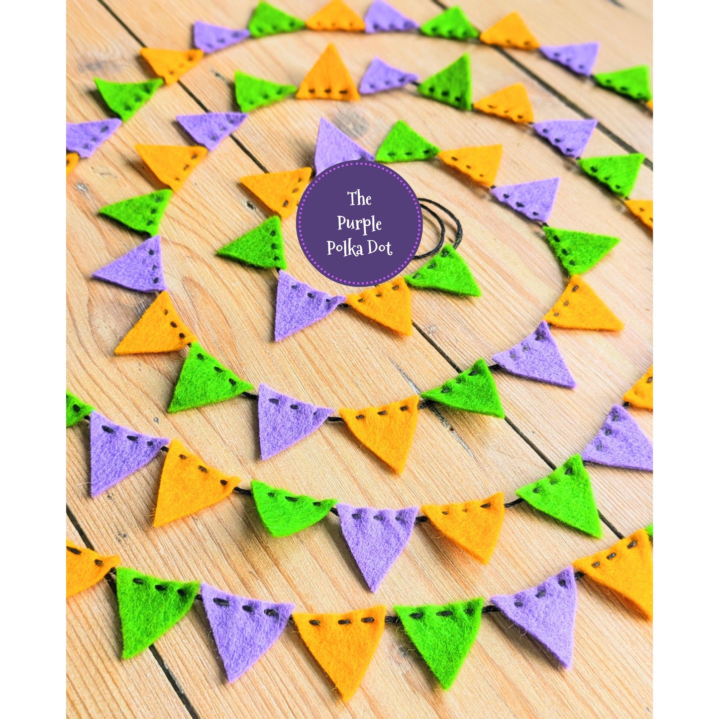 Halloween felt mini bunting garland