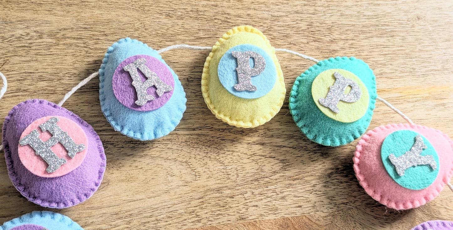 Happy Easter Felt egg garland