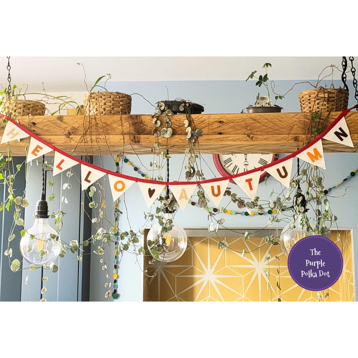 Hello Autumn felt bunting