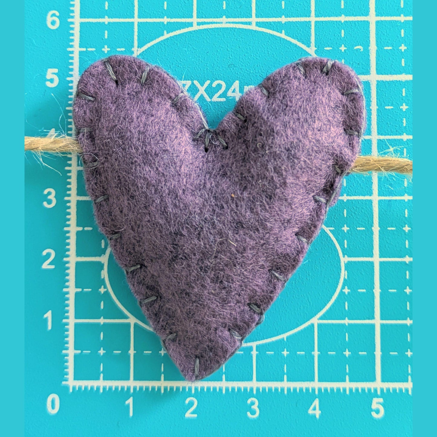Felt heart garland, purple mini bunting, felt ball garland, hanging heart decoration, wedding photo prop, cottagecore hanging decoration