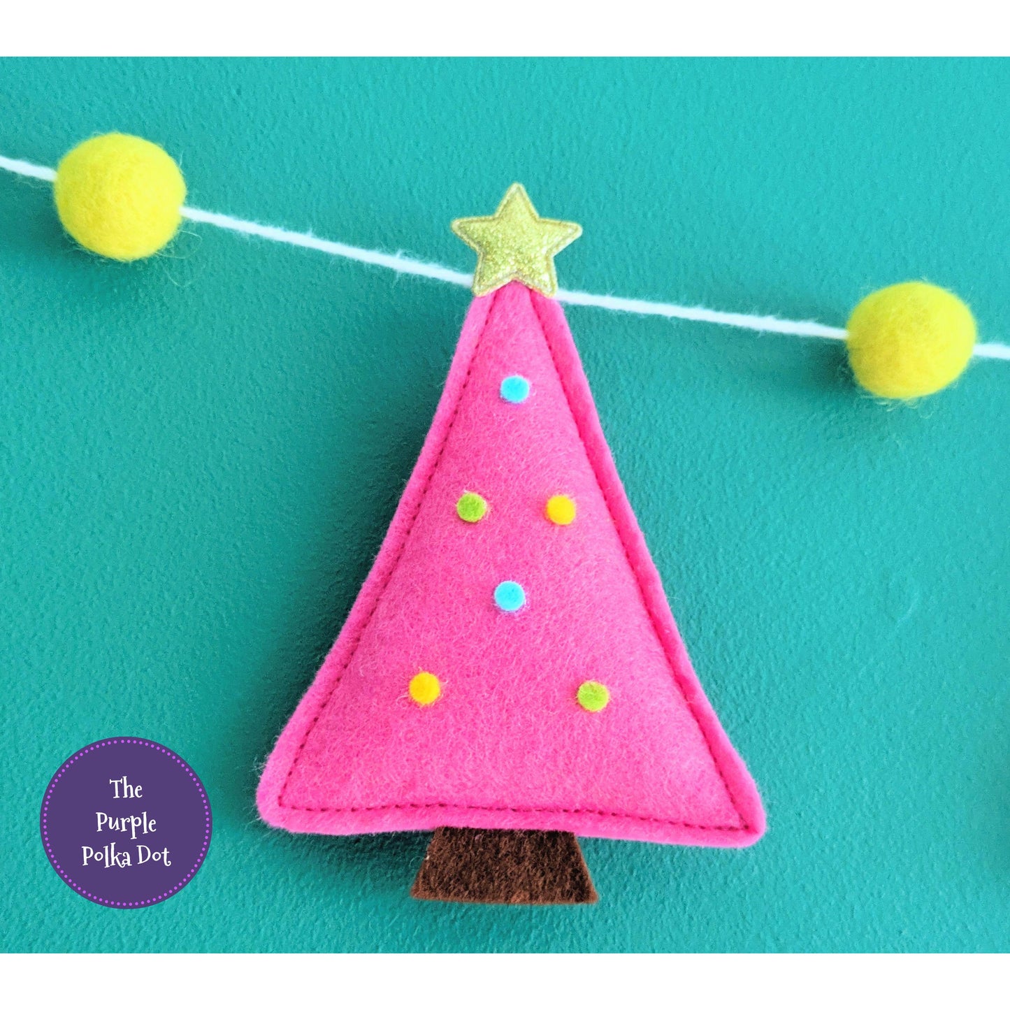 Christmas tree felt garland