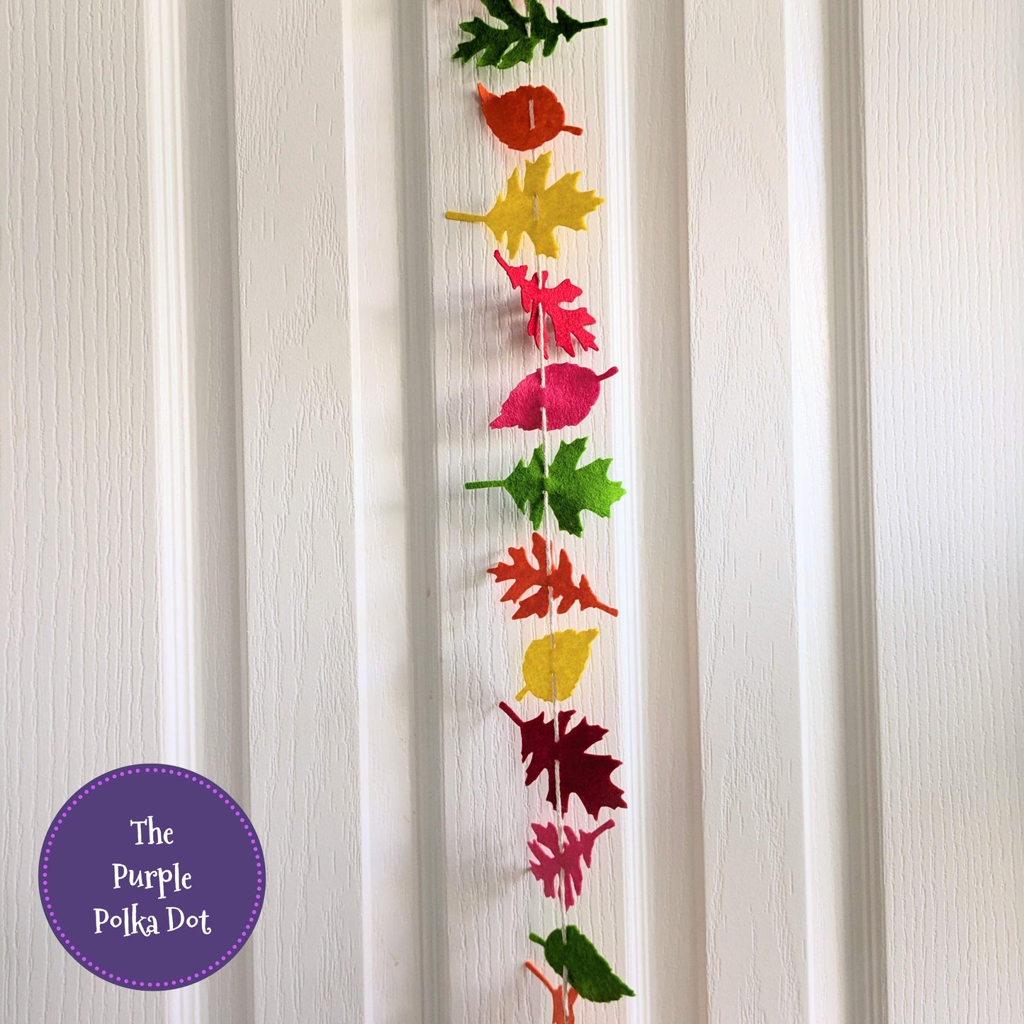 Autumn felt bright leaves garland