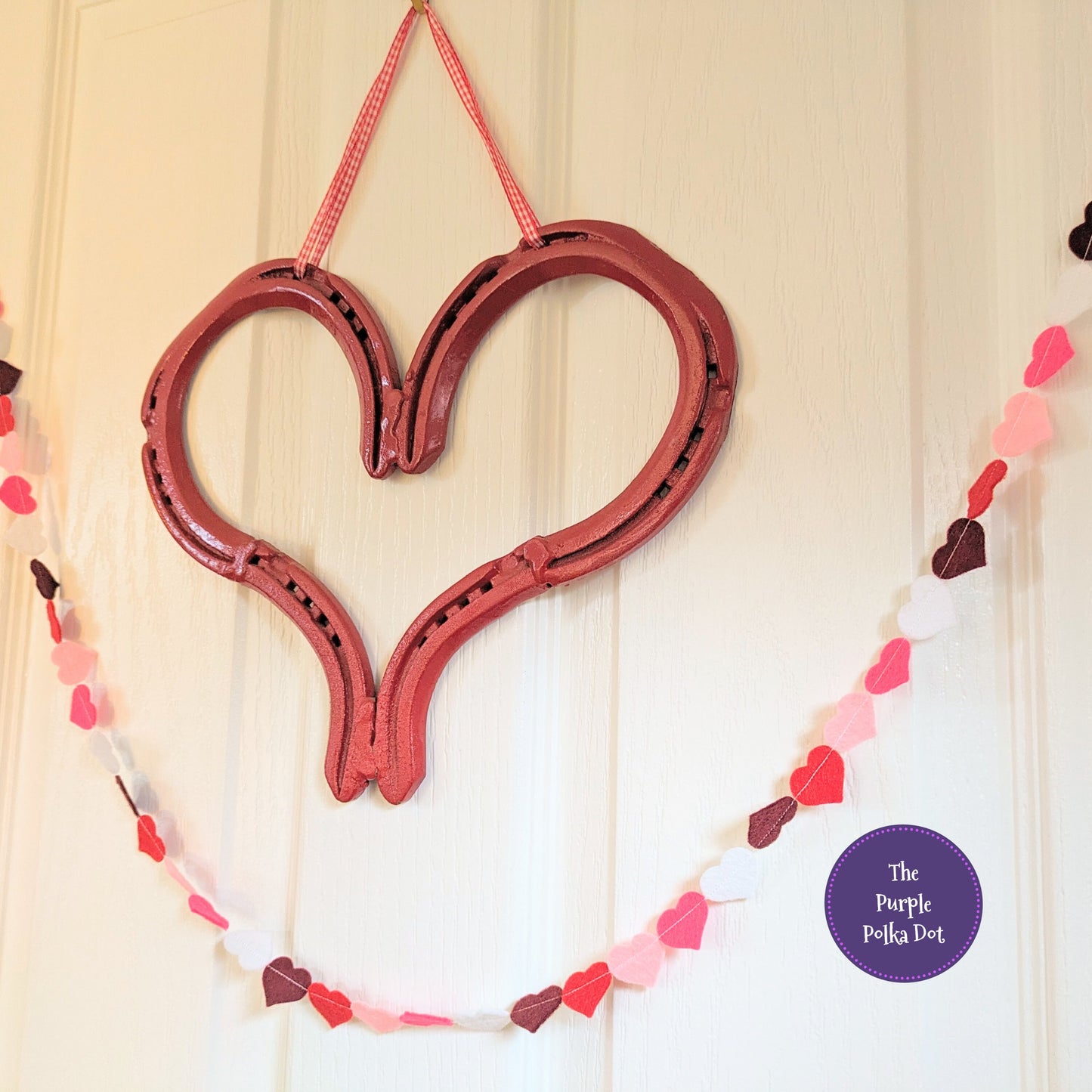 Felt heart garland mini bunting banner