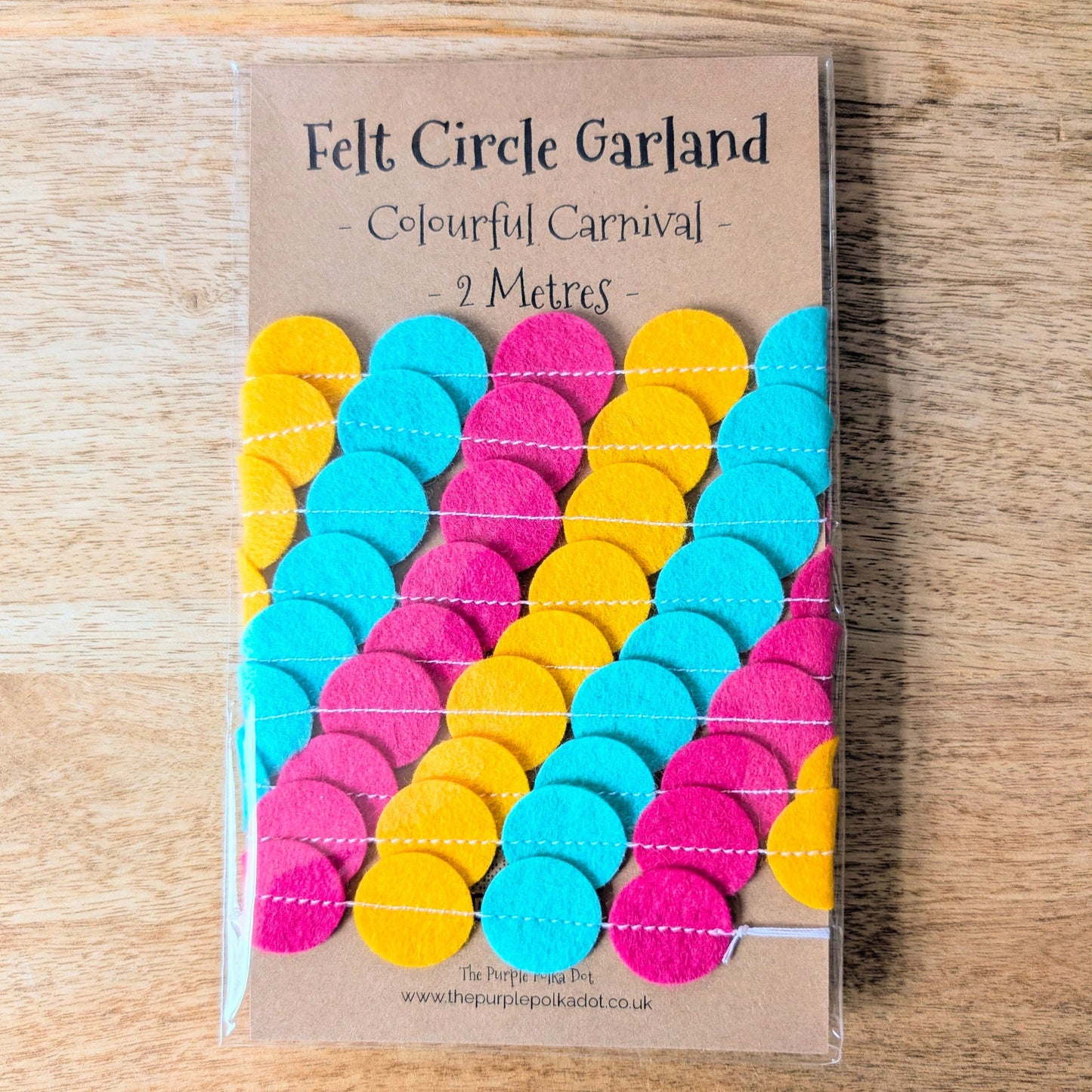 Custom felt circle garlands - choose your own length and colours