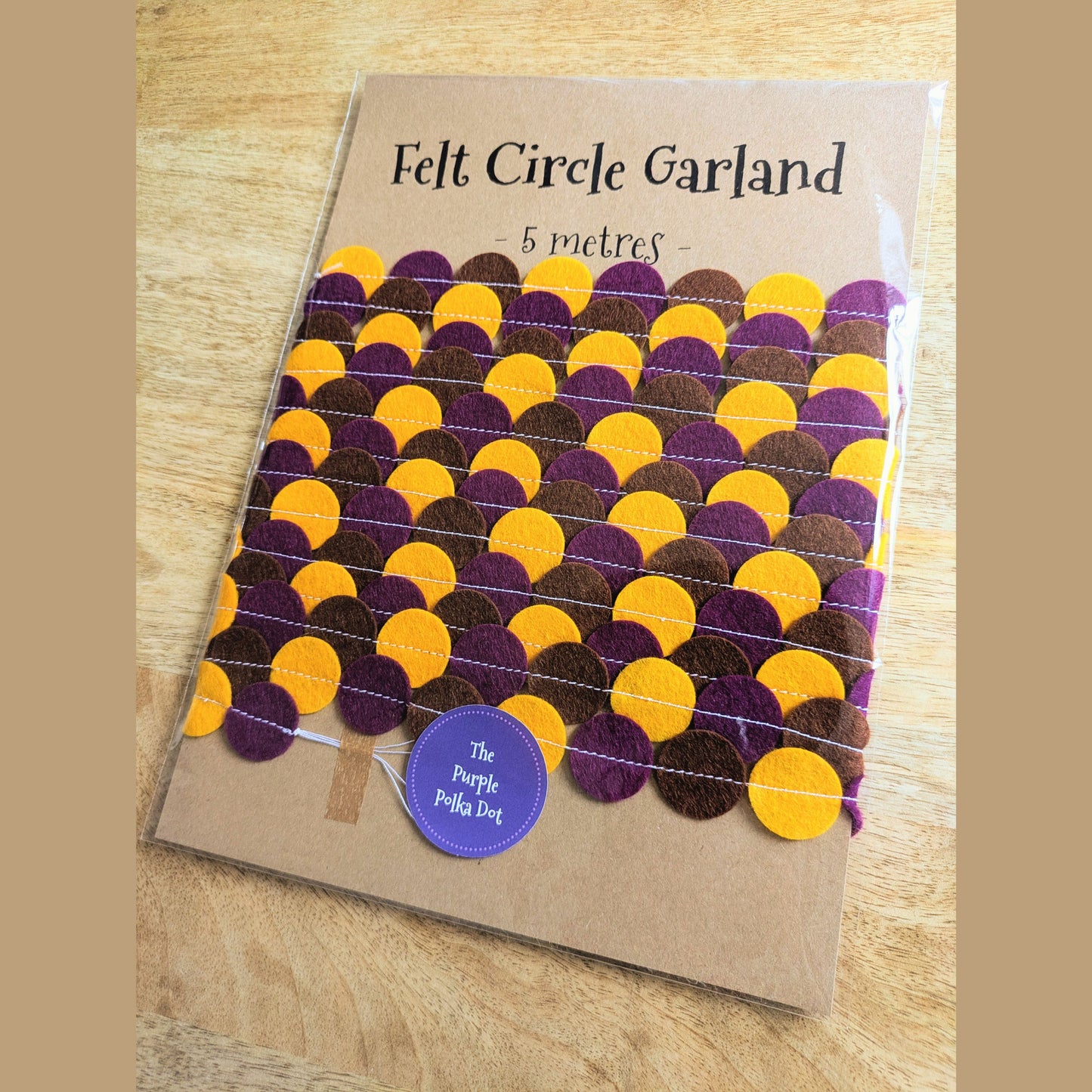 Custom felt circle garlands - choose your own length and colours