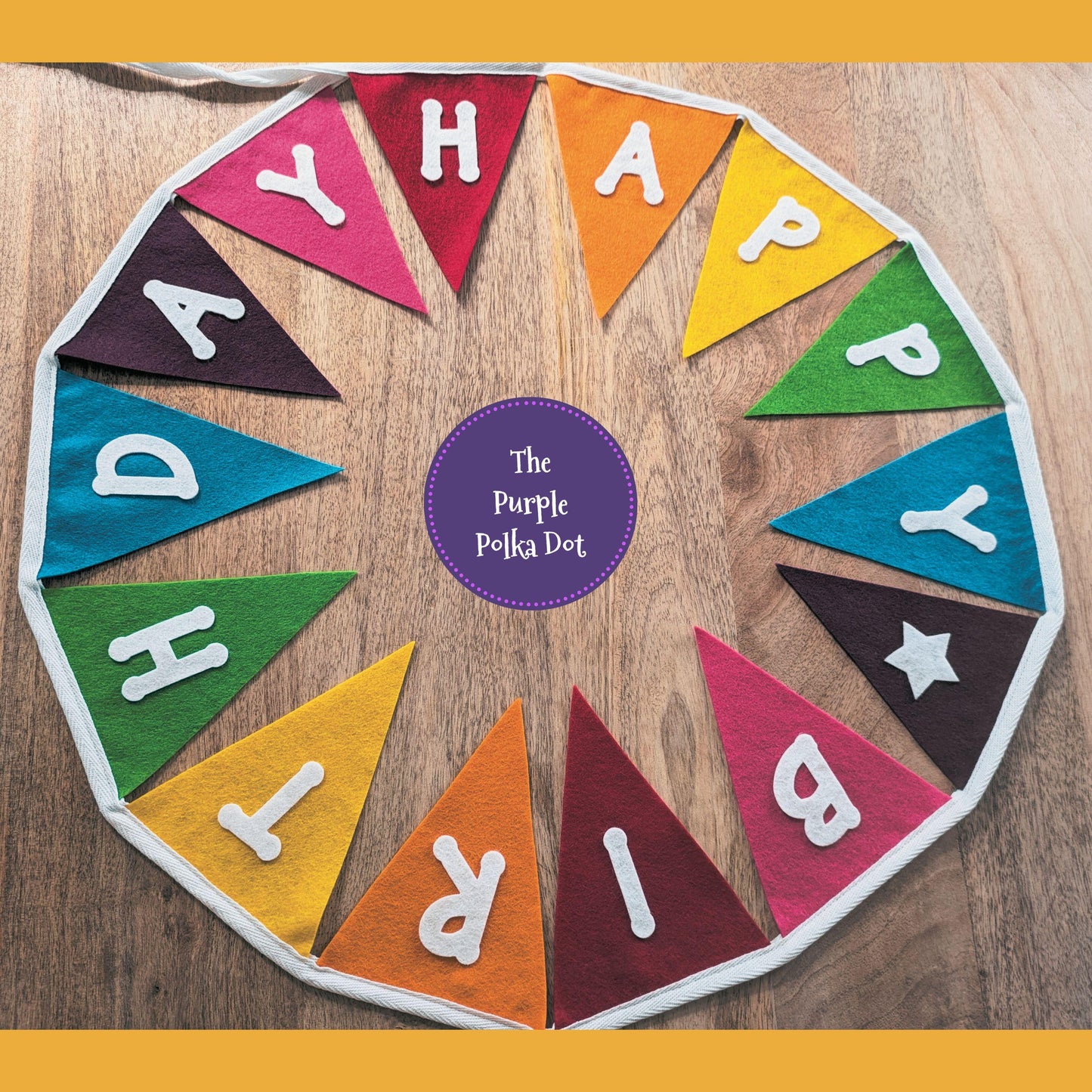 Felt Happy Birthday Bunting Banner Garland Rainbow