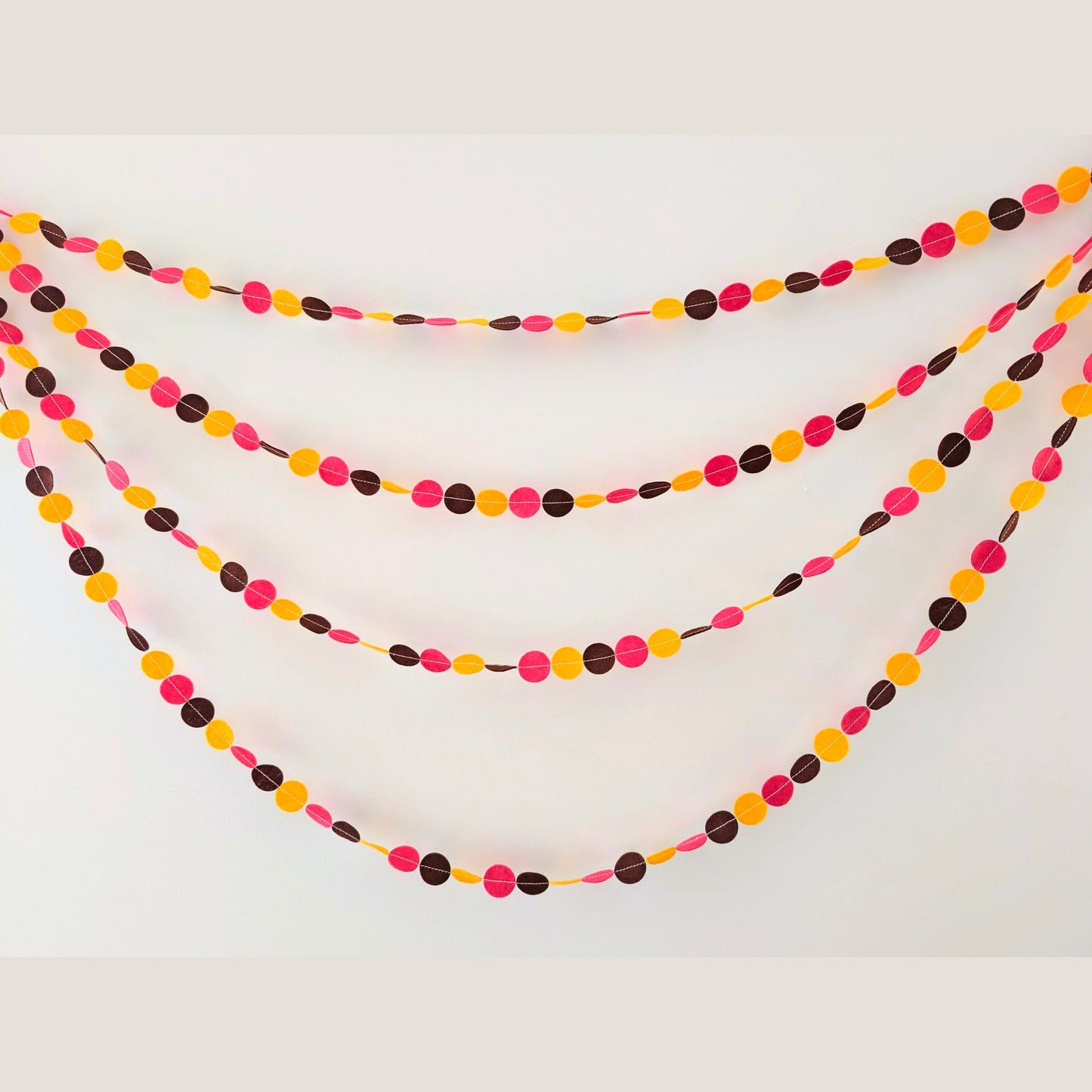 Custom felt circle garlands - choose your own length and colours