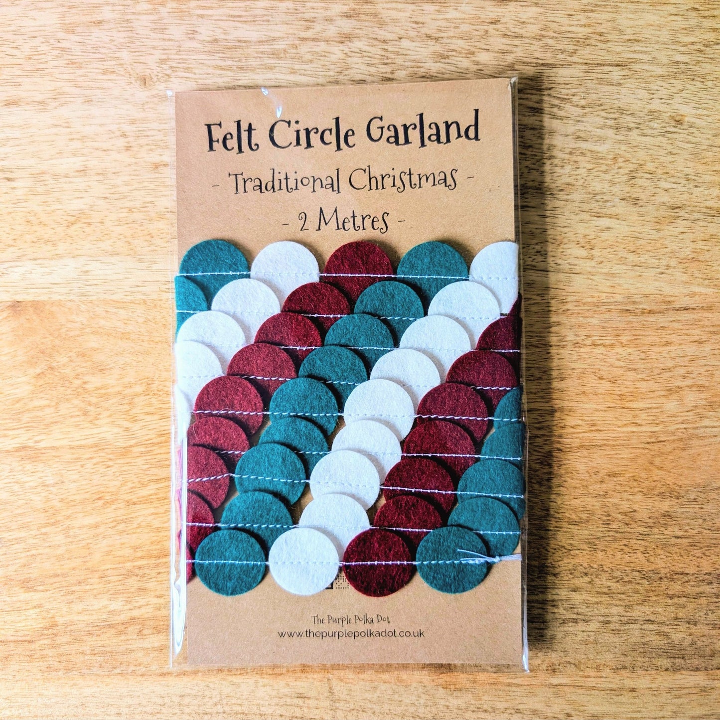 Custom felt circle garlands - choose your own length and colours