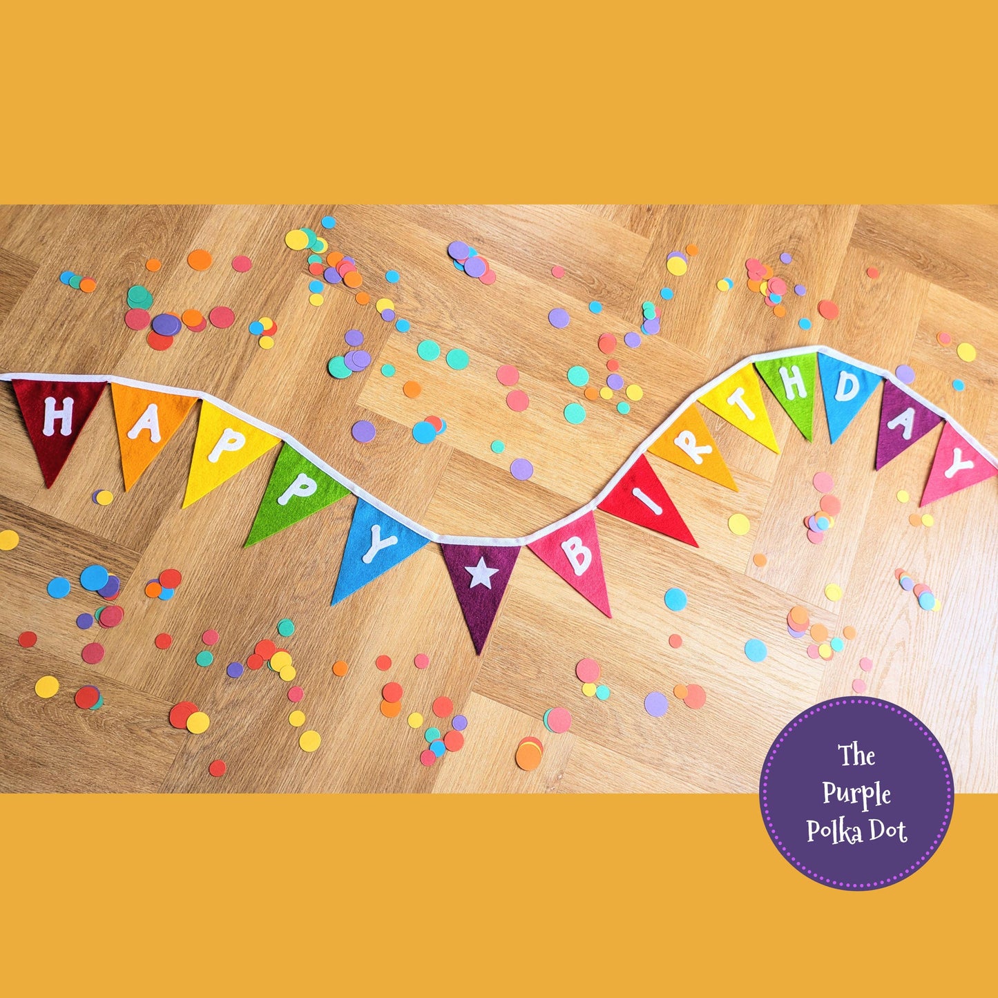 Felt Happy Birthday Bunting Banner Garland Rainbow