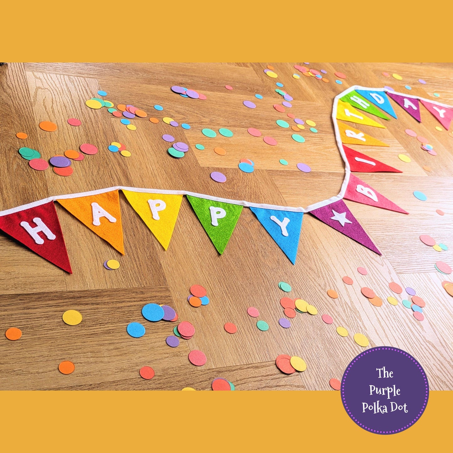 Felt Happy Birthday Bunting Banner Garland Rainbow