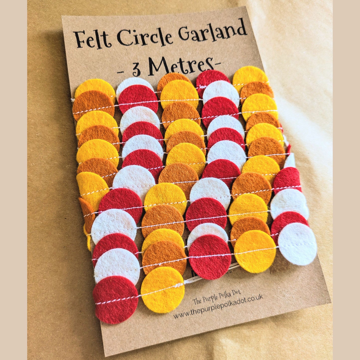 Custom felt circle garlands - choose your own length and colours