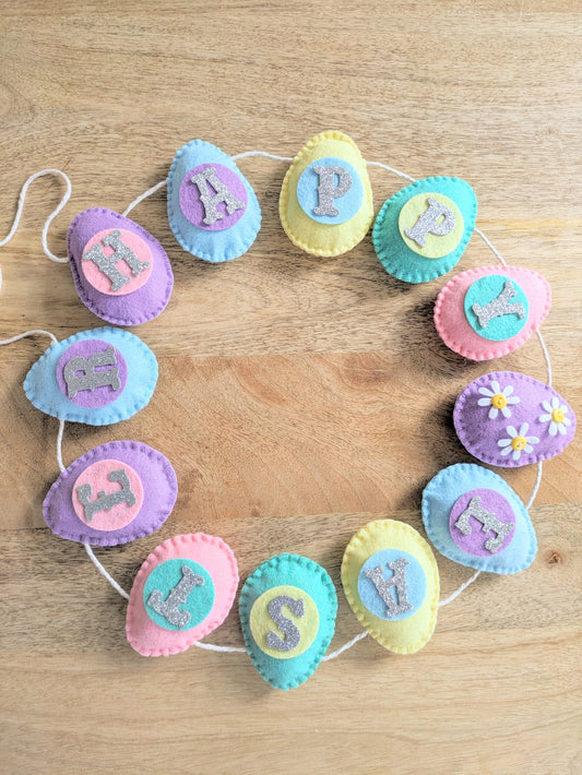 Happy Easter Felt egg garland