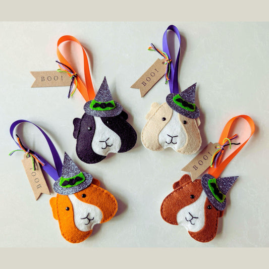 Felt Guinea Pig Halloween Hanging Decoration in Assorted Colours