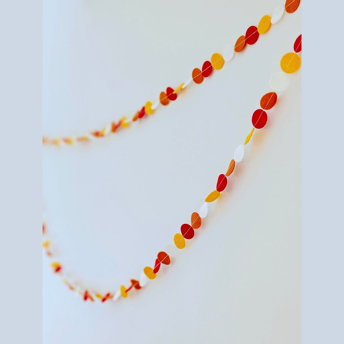 Custom felt circle garlands - choose your own length and colours