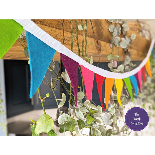 Felt rainbow mini bunting garland banner birthday party