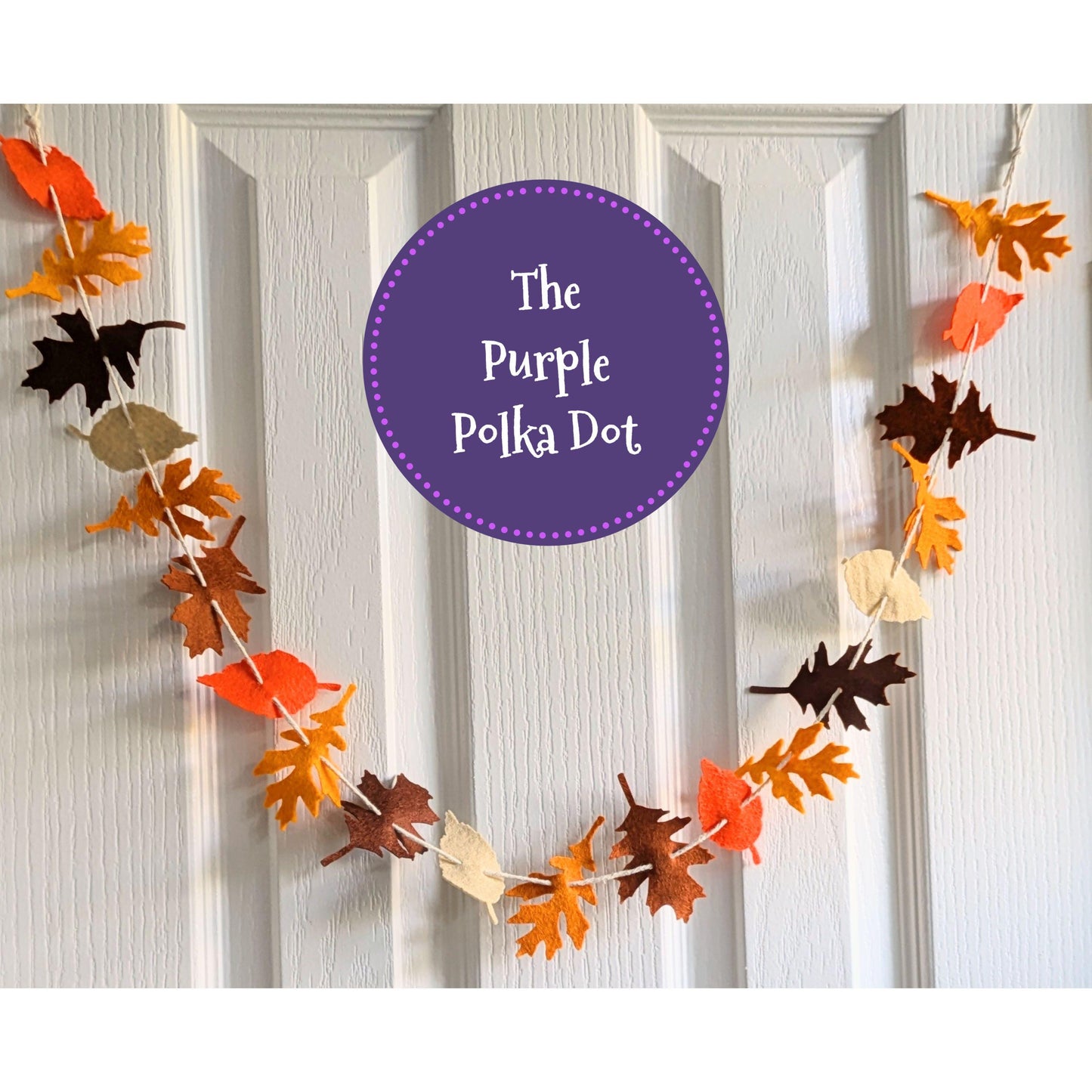Autumn felt leaves garland