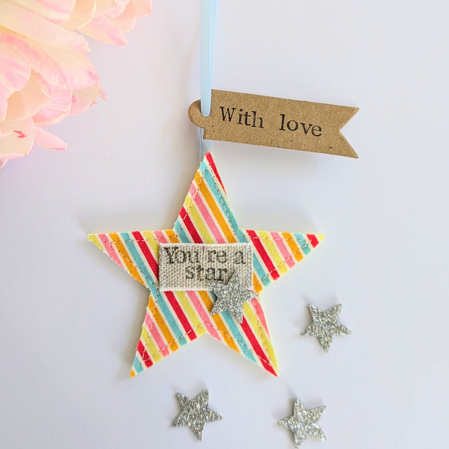 'You're a star' hanging star decoration with plantable wildflower seed backing card