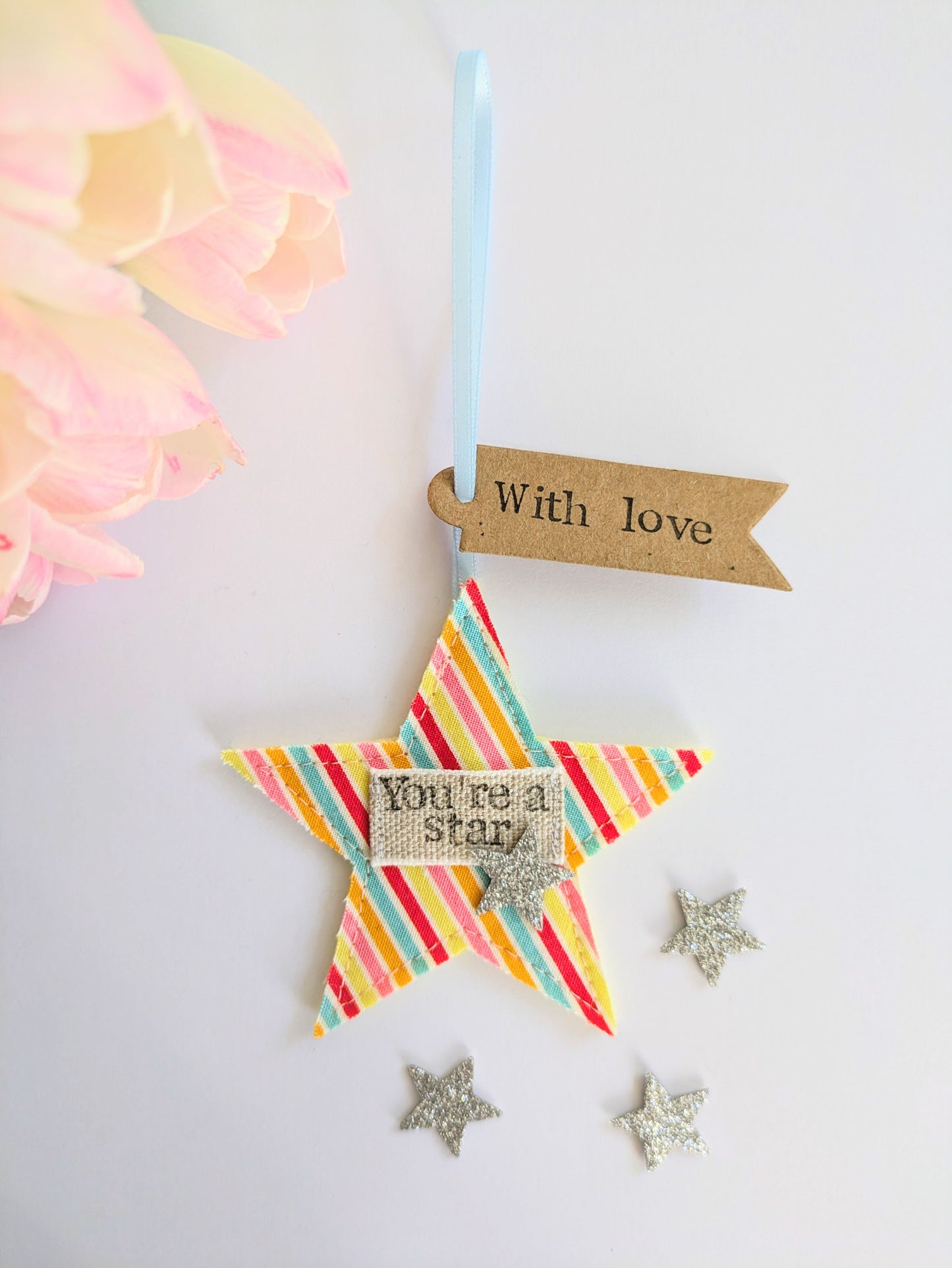 'You're a star' hanging star decoration with plantable wildflower seed backing card