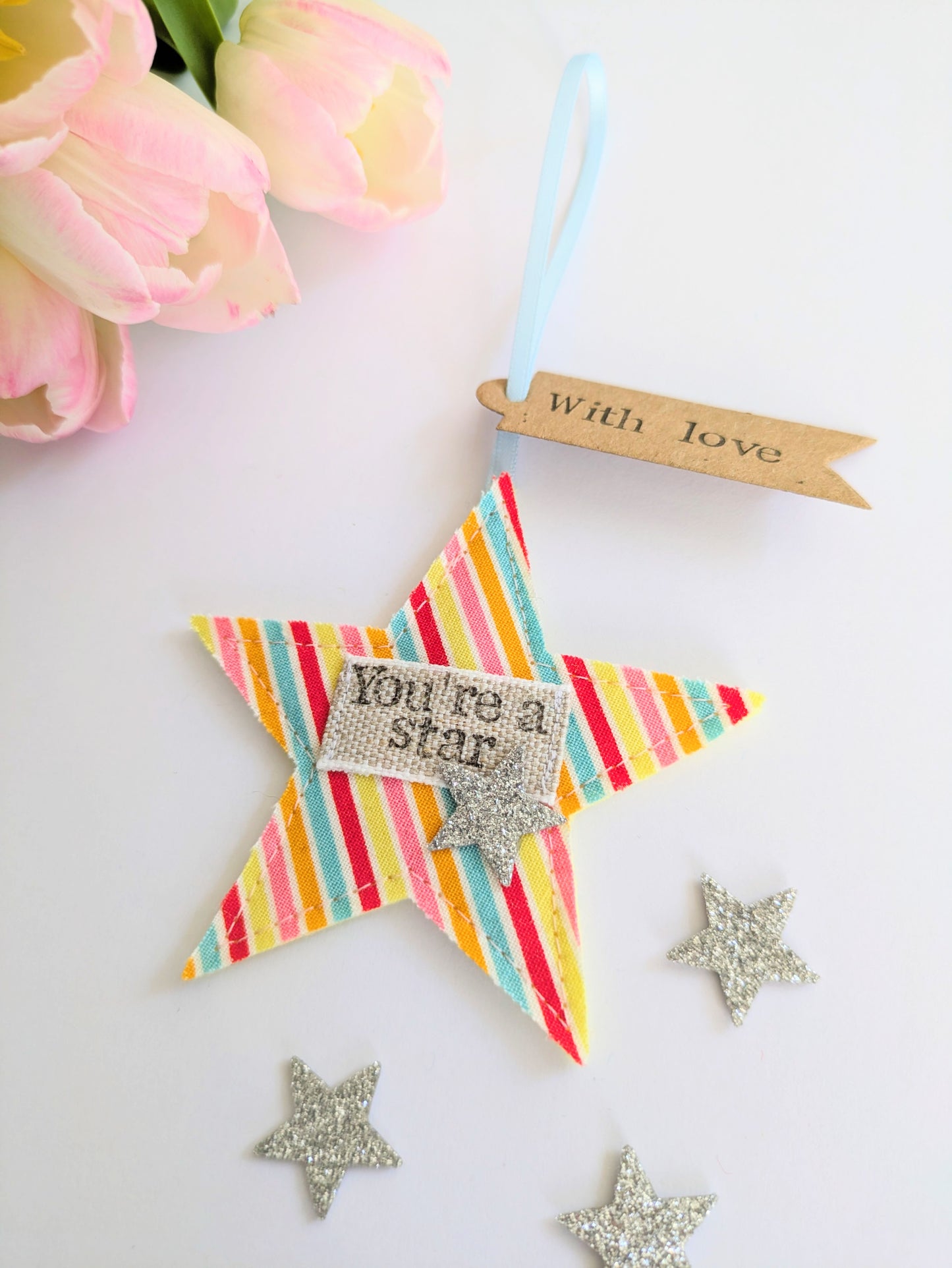 'You're a star' hanging star decoration with plantable wildflower seed backing card