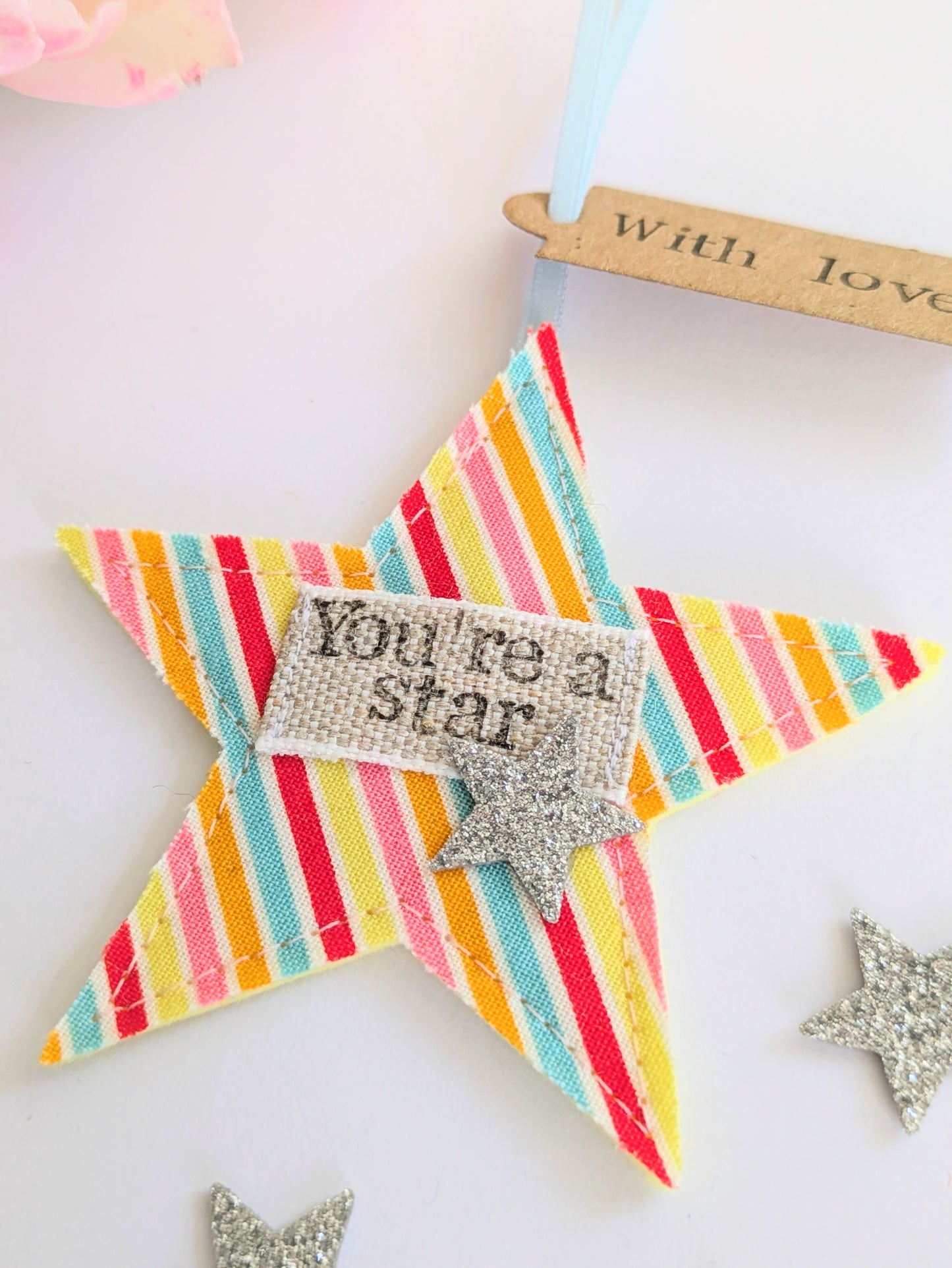 'You're a star' hanging star decoration with plantable wildflower seed backing card