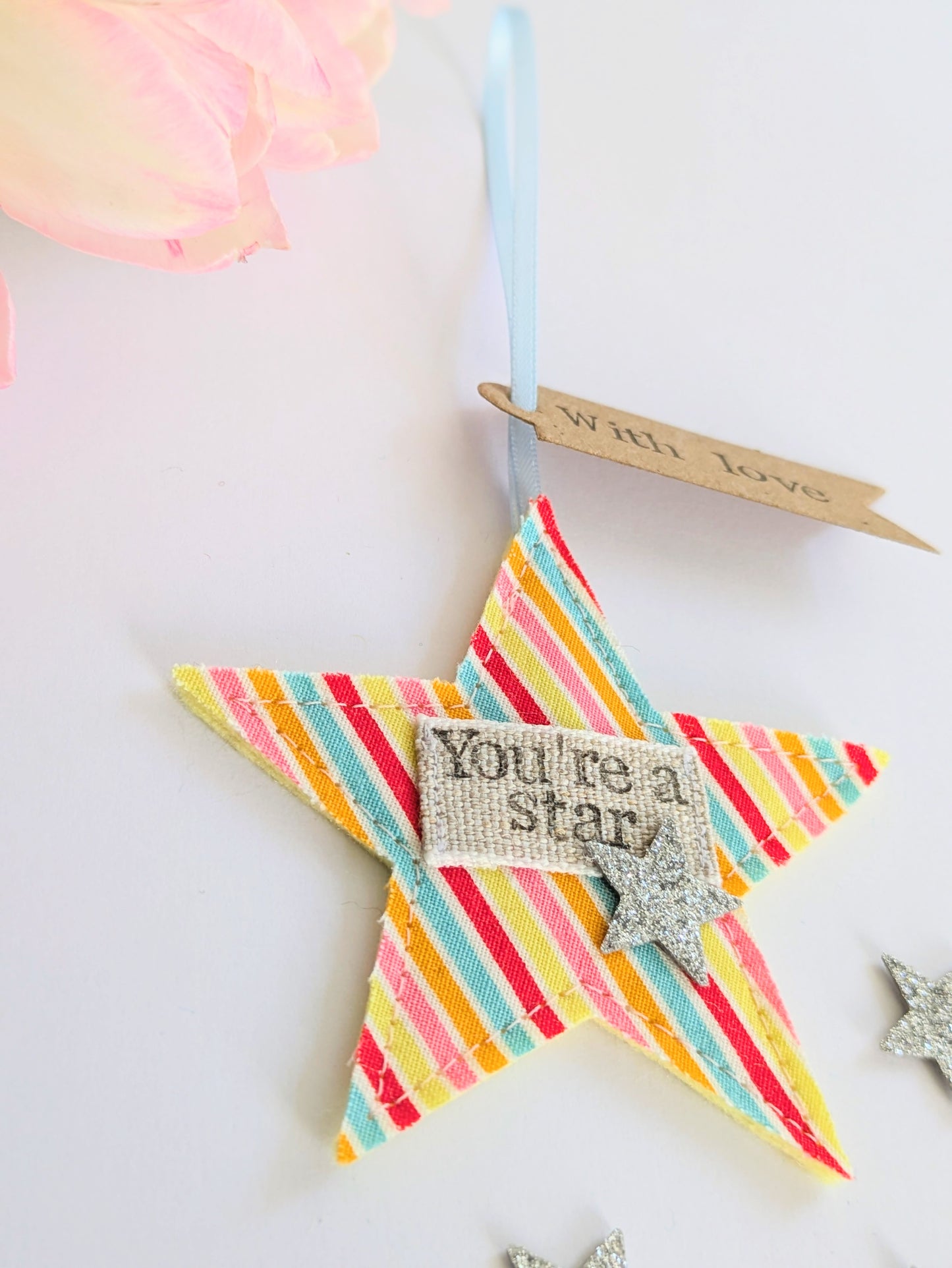 'You're a star' hanging star decoration with plantable wildflower seed backing card