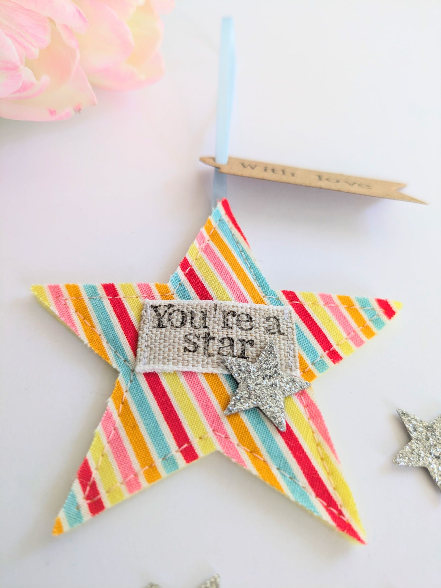 'You're a star' hanging star decoration with plantable wildflower seed backing card