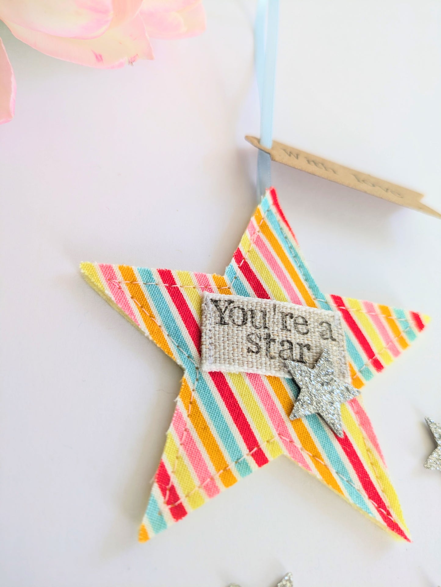 'You're a star' hanging star decoration with plantable wildflower seed backing card