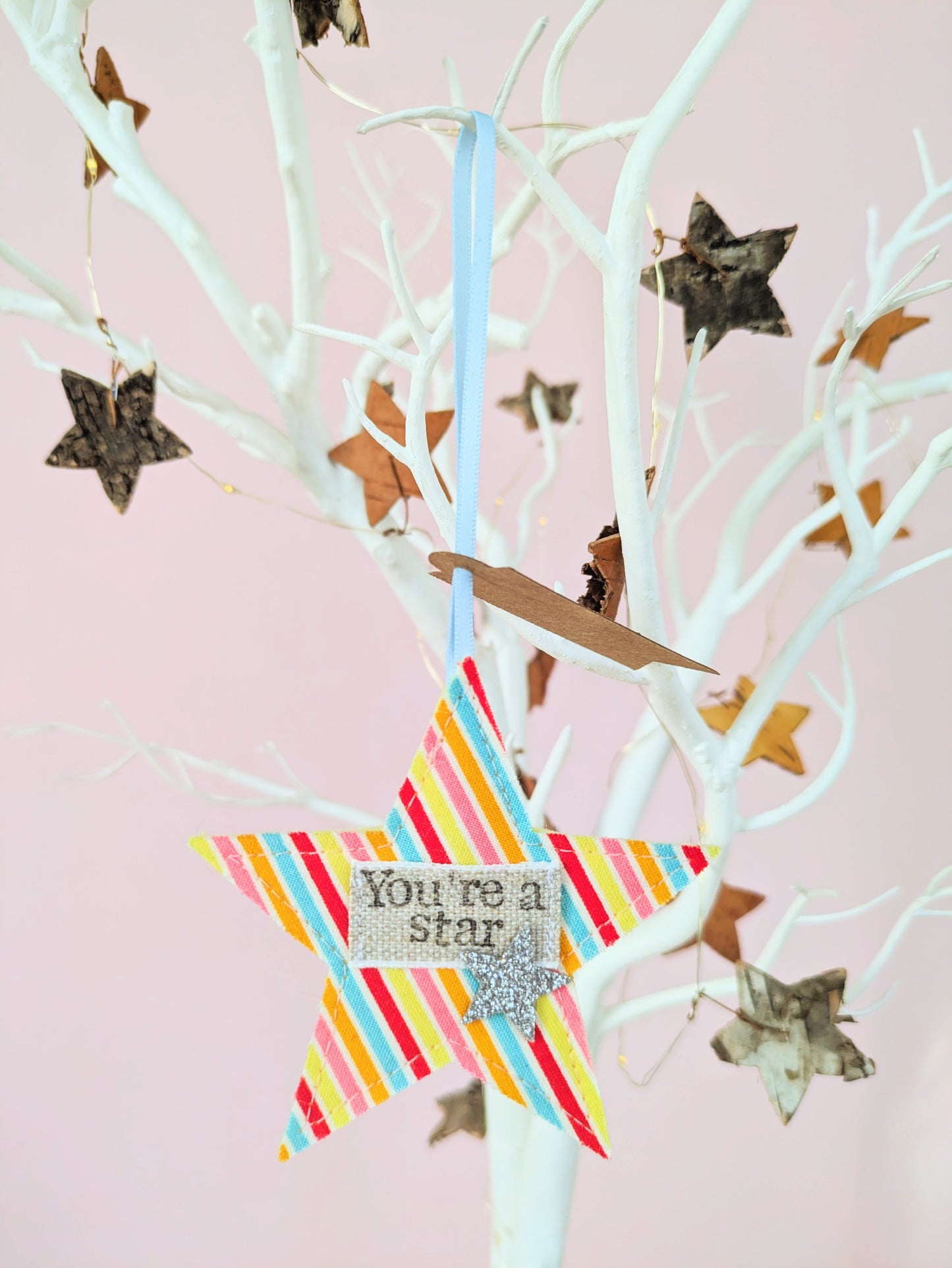'You're a star' hanging star decoration with plantable wildflower seed backing card