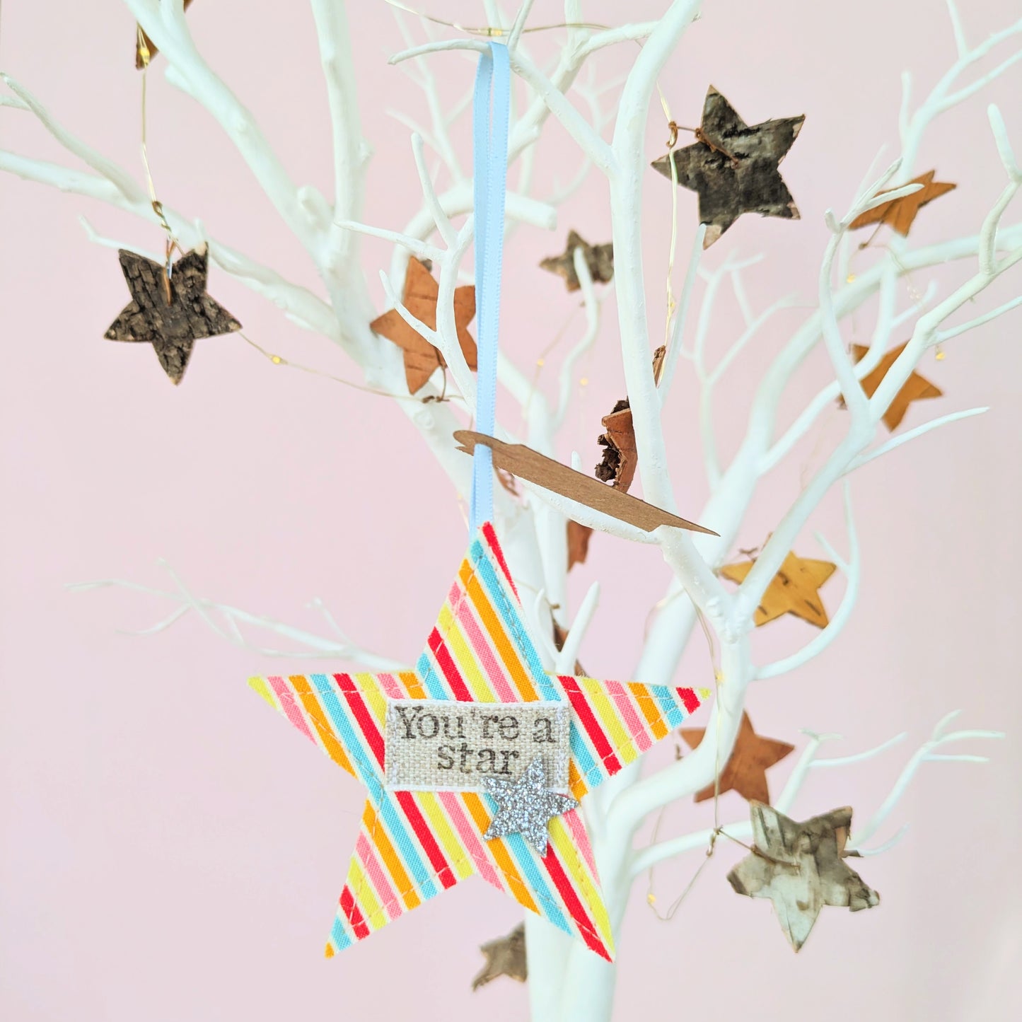 'You're a star' hanging star decoration with plantable wildflower seed backing card