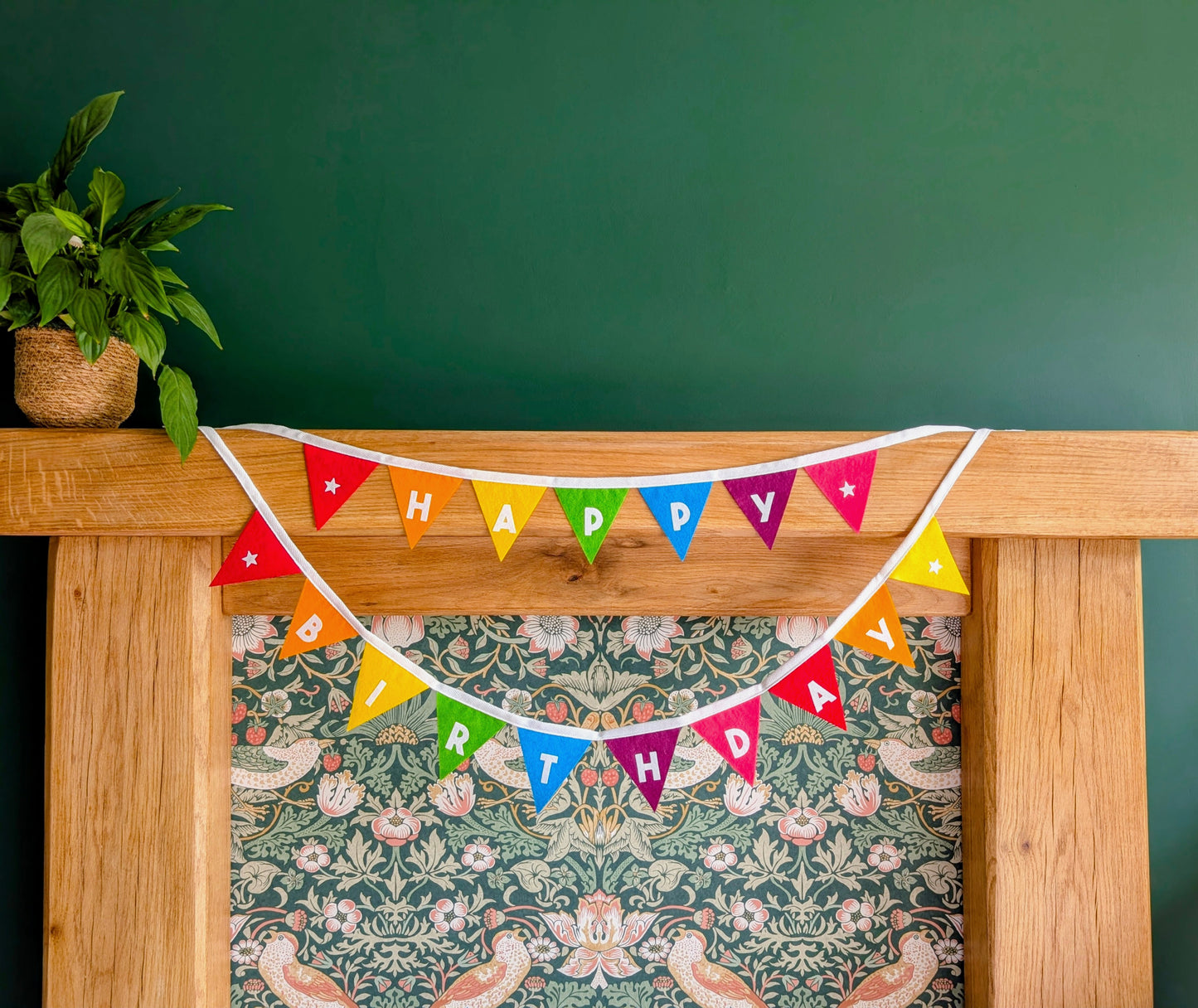 Felt Rainbow Happy Birthday Bunting - Two Tiers
