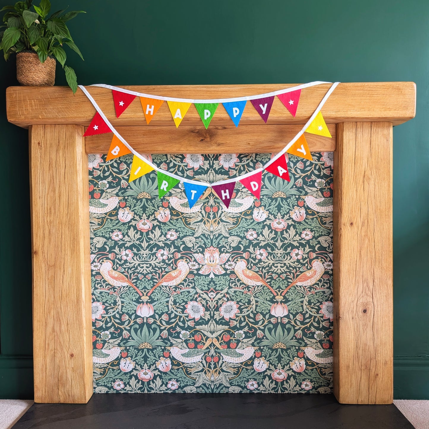 Felt Rainbow Happy Birthday Bunting - Two Tiers