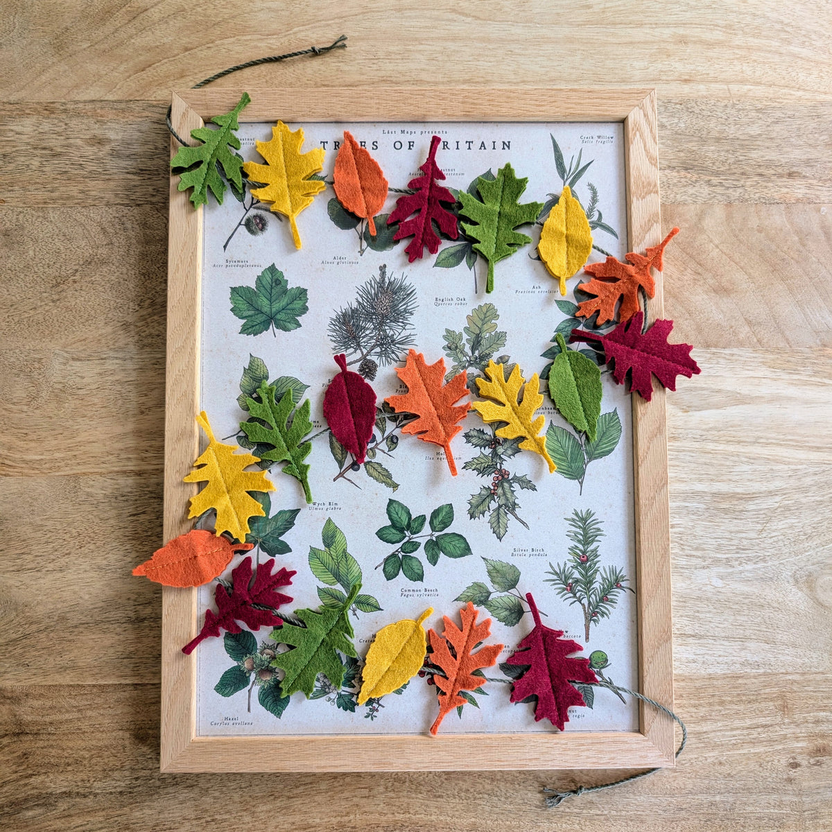 Felt Autumn Leaves Garland - Rich Autumn Tones